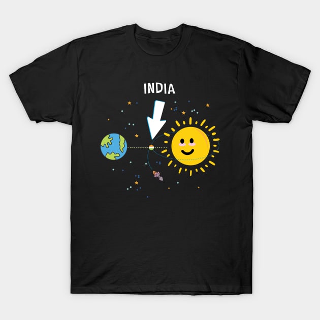 India Bharat is the hottest place outside Earth T-Shirt by alltheprints